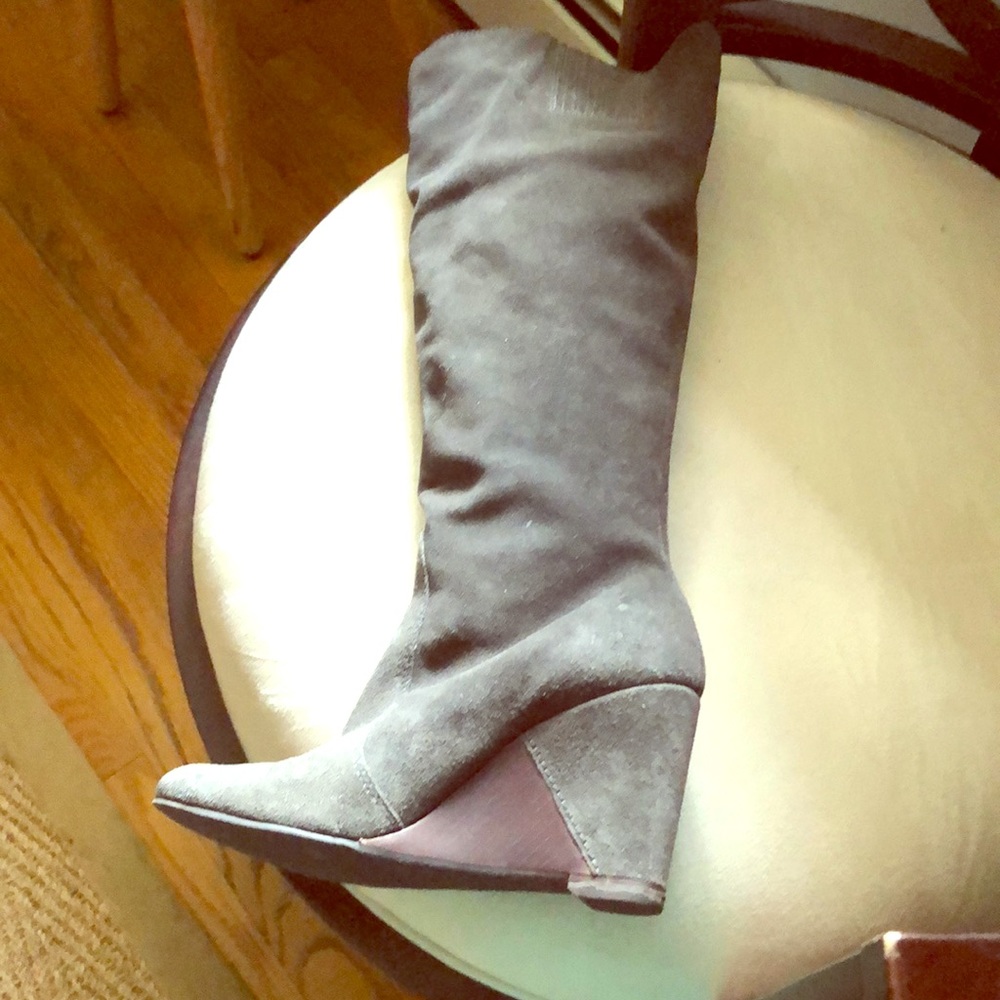Leather suede boots